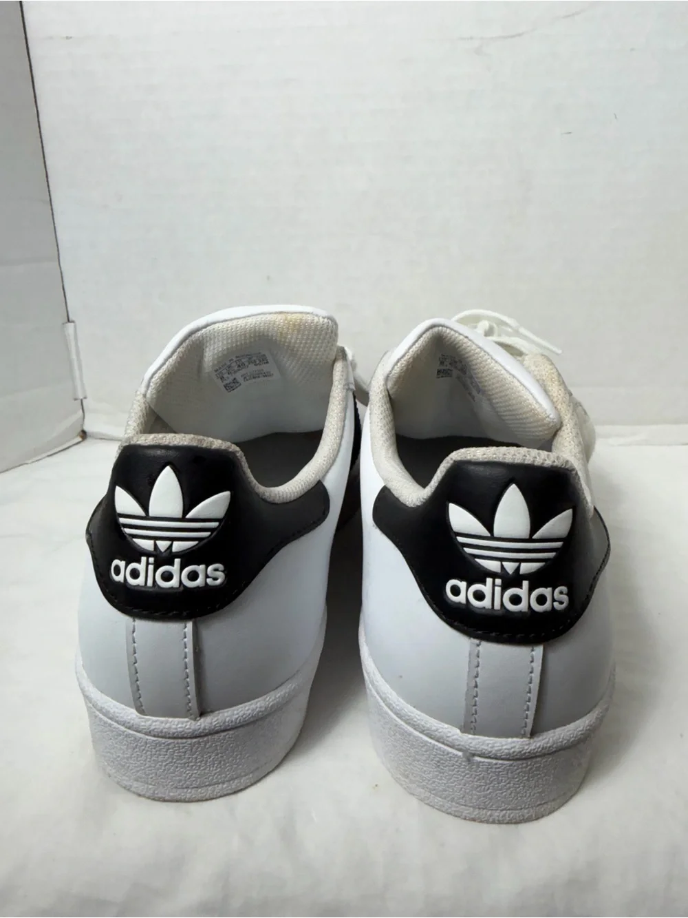 Adidas Originals Superstar White Black Gold Metallic Men's Sneakers size 8